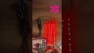 car 48 LED Multicolour Interior Strip Light, Sound Active Function with remote #shorts