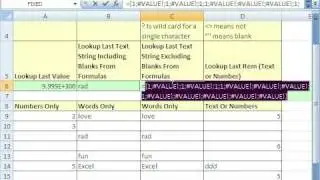 Excel Magic Trick 454: Get Last Number or Word or Anything 4 Amazing LOOKUP functions