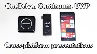 Windows 10 cross-device demo. Wireless, sync, Miracast, presentations.