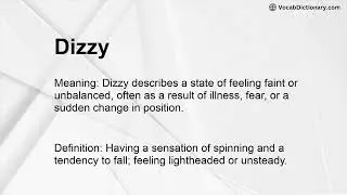 Dizzy Meaning