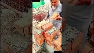 How to Build a Strong and Straight Wall#brickwork #buildingmaterial #construction #shortvideo #short