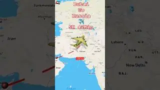 Dubai to Russia flight route✈️ #aviation #aeroplane #airplane #shorts #dubai #russia #crewlife