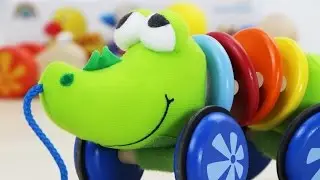 CROCO ATTACKS!!! PULL ALONG CROCO KID ++I can stand & walk++ #Toy Review