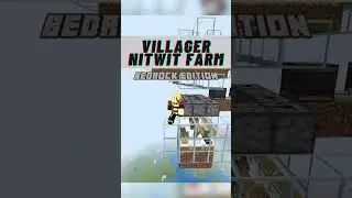 Minecraft Nitwit Villager Breeder Farm Tutorial [Bedrock 1.20.51+] #shorts