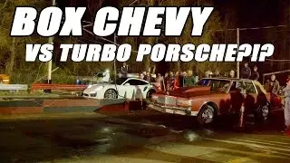 GRUDGE RACE ACTION! BOX CHEVY VS A TURBO PORSCHE 2 TIMES!!! LGR BOX TAKES ON PORSCHE