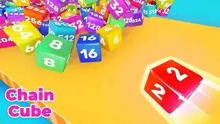 Chain Cube 2048 3D Merge Game: 32k block Unlocked