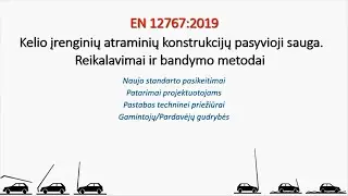 EN 12767 2019 apžvalga