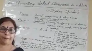 An Elementary School In A Slum(Part I)|English XII|Ms. Geeta Arora|DMA Meerut E Learning Resources