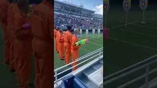 Prisoners vs cops&hellip; an all-out WATER GUN war?! 🚓💦😂 #shorts #watergun #funnychallenge #viral