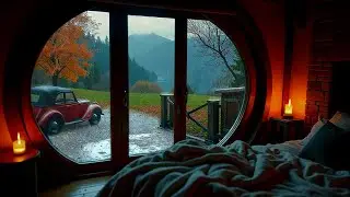 Fall Asleep With The Soothing Sounds Of Rain & Thunder - ASMR Study Relax with Rain Sounds Piano
