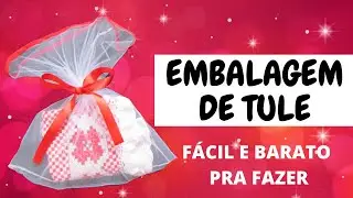 EMBALAGEM DE TULE /PASSO A PASSO/FÁCIL E BARATO DE FAZER