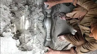 beautiful mini pillar with Cement concrete creativity cement concrete ke designi pillar