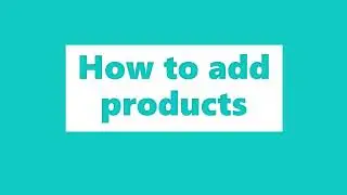 ACE POS - How to add products