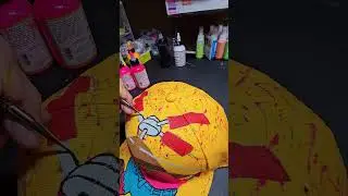 Custom Hat 4 #shorts #art #vlog #custom #hats #colors #angeluspaint #kirby #artist #smallbusiness
