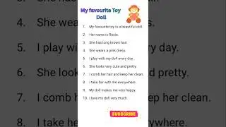 My favourite Toy Doll in English | 10 Lines On My Favourite Toy #ytshorts