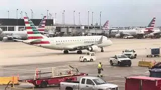 American Eagle E-175 departing Chicago O Hare airport