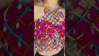 O cropped mais famoso e vendido do Instagram 😍#carnaval #inspira&ccedil;&atilde;o #crochet #viralvideo