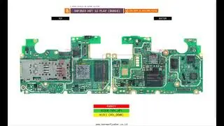 Infinix hot 12 (X6816) charging,light,lcd,network,on-off volume,sub pcb board schematics