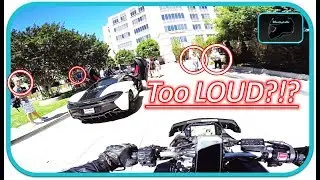 LOUD MOTORCYCLE CRASHES CAR SHOW | Dodge Rider Treat!