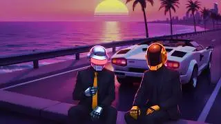 Daft Punk Neon Drive Vibes 🌴🤖 | Chill Disco, Tropical Funk, Nu-Disco Playlist