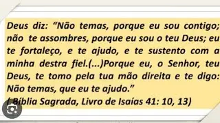n&atilde;o temas pos o Senhor &eacute; contigo vc cr&ecirc; tome posse da tua vit&oacute;ria 🙏
