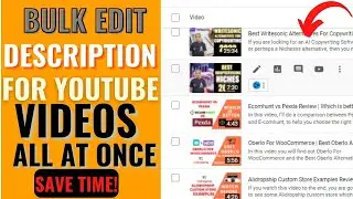 How to Bulk Edit Youtube Description for All Your Videos | Bulk Update Descriptions
