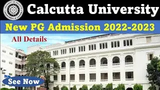 New PG Admission 2022-2023 // Calcutta University // New Notification 2022