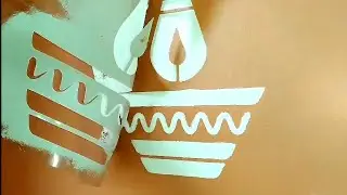 Asian Paints Dia & Fern Stencil Wall Design Work