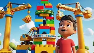 Six Little Toy Building Cranes Swinging Fun | Nursery Rhymes for Kids & Baby Songs