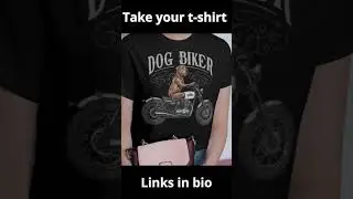 Biker Dog Fashion: Gearing Up Your Pup for Adventure! ️#dog #viral #tshirt  #biker #animals #foryou