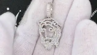 Jesus Face Outline Hip Hop Bling Bling Pendant | Iced Out