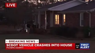 SCDOT vehicle crashes into house in Pickens County