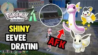 Vị trí treo AFK săn shiny Dratini, Eevee #pokemonlegendsza #pokemoncungtoi
