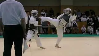 2025日本拳法西日本学生拳法個人選手権大会 男子3段以上の部 Bコート1回戦第1試合 宮澤 侑里（龍谷大学）VS 尾島 孟流（桃山学院大学）@nipponkenpo