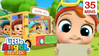 Im gelben Schulbus | Die Räder vom Bus | Little Angel Deutsch – Kinderlieder