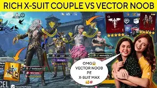 RANDOM RICH X-SUIT COUPLE😍 VS VECTOR NOOB🥹 THEY GOT SHOCKED😱 AFTER SEEING MY NEW ULTIMATE X-SUIT🥰❤️