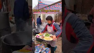 Record China village wedding banquet,delicious Chinese food #china #food #chinalife