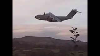 RAF Atlas A400 low level in the Usk Valley