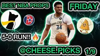 5-0 RUN! BEST NBA Player Props for Friday 1/9 - BEST NBA PLAYER PROPS TODAY!