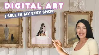 Custom Pet Portraits That SELL on Etsy! 🐾 Bestselling Digital Art from My Handmade Shop