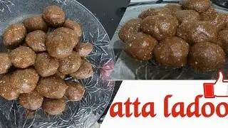 easy way to make atta ladu or atta panjiri