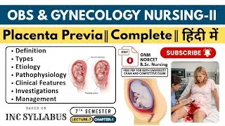 Placenta Previa | Obstetrics & Gynecology Nursing-II | B.Sc. Nursing | 7th Semester