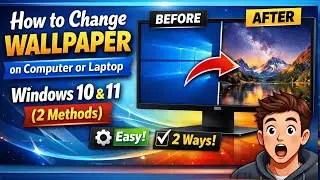 How to Change Wallpaper on Computer or Laptop | Windows 10 & 11 (2 Methods)