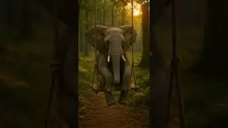 Just an elephant chasing joy 🐘#elephantvibes #softmorning#forestmagic#wholesomeshorts#animationlove