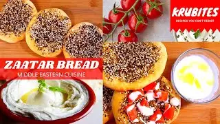 Zaatar Bread | Middle Eastern Flatbread | Homemade Zaatar Spice -Mix | Ramadan Special | Breads