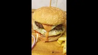 McDonald's style double patty beef burger recipe#Shorts