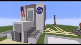 Minecraft Projects #3 - NASA's Vehicle Assembly Building and Saturn V Rocket