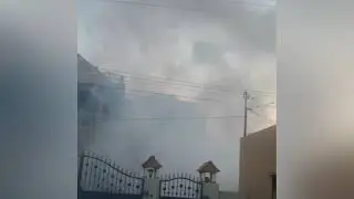 Pug reacts to heavy smoke.....