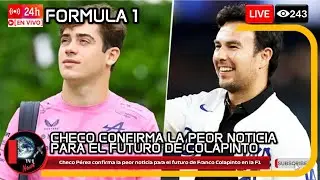 Checo P&eacute;rez confirma la peor noticia para el futuro de Franco Colapinto en la F1