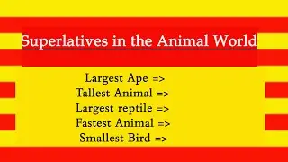 Superlatives in the Animal World